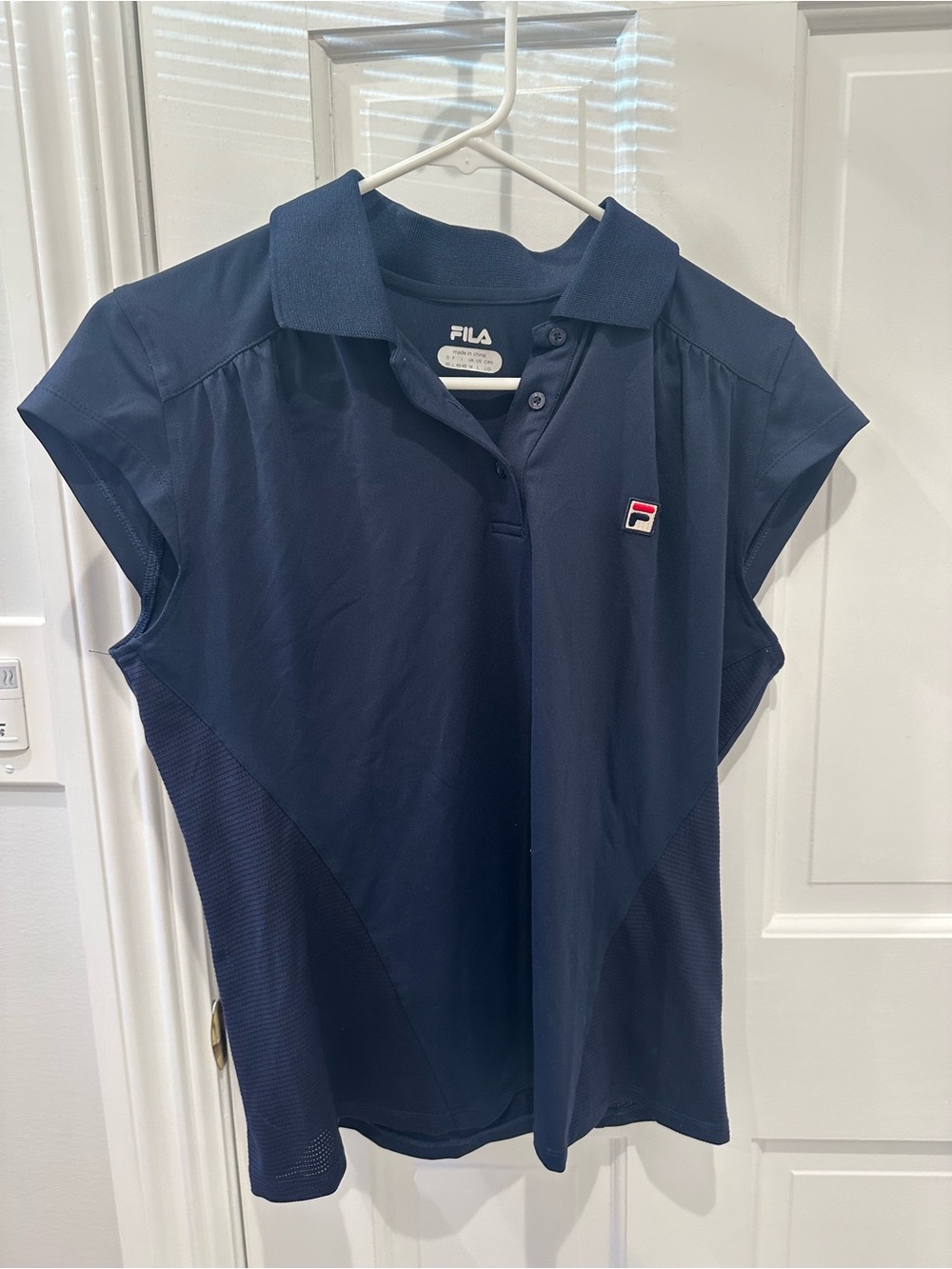 FILA Navy Short-Sleeve Athletic Polo with Logo